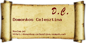 Domonkos Celesztina névjegykártya